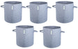400 GSM Geotextile Fabric Growbags- Light Grey, Pack of 5 - Utkarsh Agrochem Pvt ltd. 