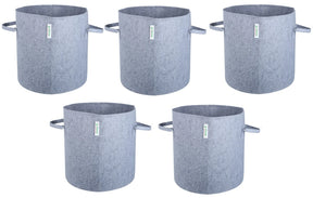 400 GSM Geotextile Fabric Growbags- Light Grey, Pack of 5 - Utkarsh Agrochem Pvt ltd. 