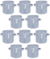 400 GSM Geotextile Fabric Growbags- Light Grey, Pack of 10 - Utkarsh Agrochem Pvt ltd. 