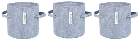 400 GSM Geotextile Fabric Growbags- Light Grey, Pack of 3 - Utkarsh Agrochem Pvt ltd. 