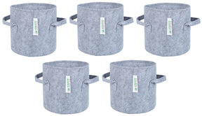 400 GSM Geotextile Fabric Growbags- Light Grey, Pack of 5 - Utkarsh Agrochem Pvt ltd. 