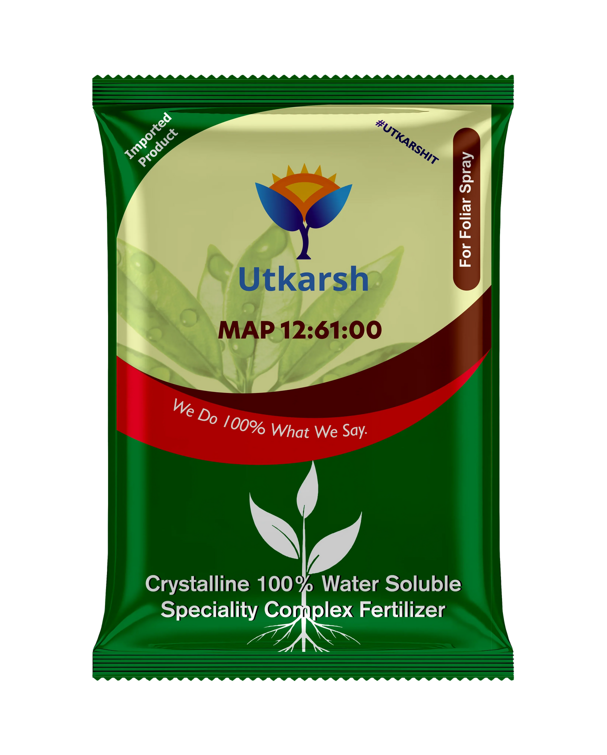 MAP 12 61 00 - Mono Ammonium Phosphate, NPK Fertilizers for Plants Growth & Home Garden | 100% Water Soluble Powder, Foliar Spray Nutrition - Utkarsh Agrochem Pvt ltd. 