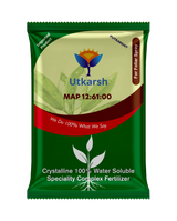 MAP 12 61 00 - Mono Ammonium Phosphate, NPK Fertilizers for Plants Growth & Home Garden | 100% Water Soluble Powder, Foliar Spray Nutrition - Utkarsh Agrochem Pvt ltd. 