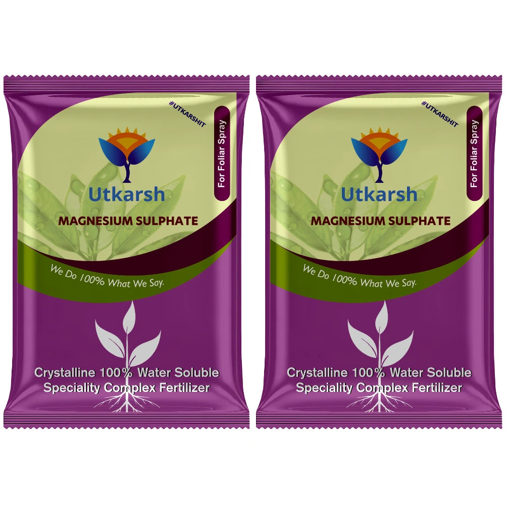 Epsom Salt - Magnesium Sulphate for Plants Growth and Home Garden | 100% Water Soluble Fertilizer | Enhances Photosynthesis & Nutrient Uptake