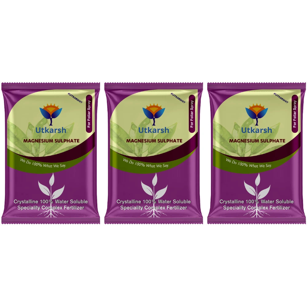 Epsom Salt - Magnesium Sulphate for Plants Growth and Home Garden | 100% Water Soluble Fertilizer | Enhances Photosynthesis & Nutrient Uptake