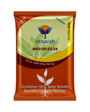MKP 00 52 34 - Mono Potassium Phosphate, 100% Water Soluble Foliar Spray Nutrition | NPK Fertilizers for Growth, Flowering & Fruiting in Plants, Home Garden - Utkarsh Agrochem Pvt ltd. 