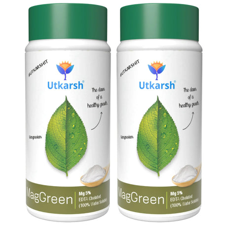 Magnesium - 5% EDTA Chelated Micronutrient, 100% Water Soluble Fertilizers for Plants, Growth Booster for Healthy Green Plants, Crops, Home Garden | MagGreen - Utkarsh Agrochem Pvt ltd. 