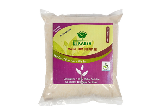 Utkarsh Magnesium Sulphate (Epsom Salt)(MgSO4.7H2O) (100% Water Soluble Fertilizer), 25 Kg Pack