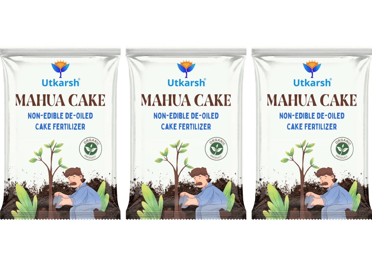 Mahua Oil Cake Fertilizer for Plants | Organic Compost Powder for Home Garden, Manure for Flowers, Vegetables & Lawn - Utkarsh Agrochem Pvt ltd. 