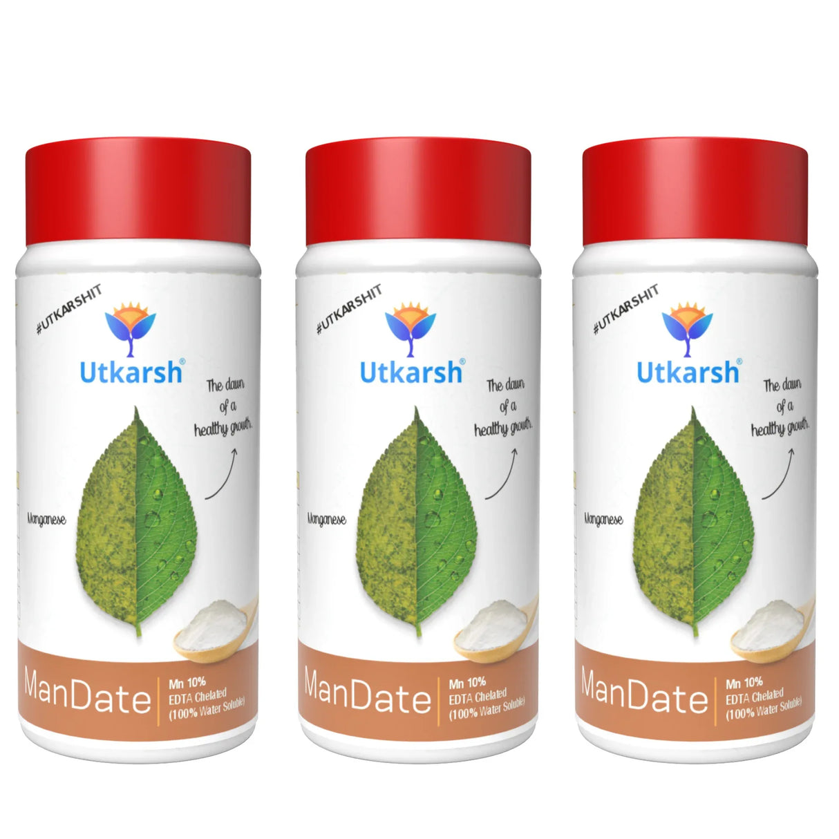 Manganese - 10% EDTA Chelated Micronutrient, 100% Water Soluble Fertilizers for Plants, Resistance to Root Pathogens, Enhances & Boosts Plant Growth | ManDate - Utkarsh Agrochem Pvt ltd. 