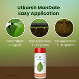 Manganese - 10% EDTA Chelated Micronutrient, 100% Water Soluble Fertilizers for Plants, Resistance to Root Pathogens, Enhances & Boosts Plant Growth | ManDate - Utkarsh Agrochem Pvt ltd. 