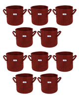 400 GSM Geo Textile Fabric Growbags- Maroon, Pack of 10 - Utkarsh Agrochem Pvt ltd. 