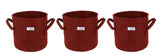 400 GSM Geotextile Fabric Growbags- Maroon, Pack of 3 - Utkarsh Agrochem Pvt ltd. 