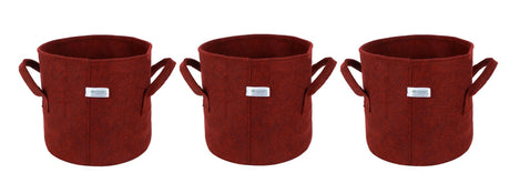 400 GSM Geotextile Fabric Growbags- Maroon, Pack of 3 - Utkarsh Agrochem Pvt ltd. 