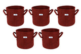 400 GSM Geo Textile Fabric Growbags- Maroon, Pack of 5 - Utkarsh Agrochem Pvt ltd. 