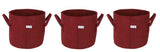 400 GSM Geotextile Fabric Growbags- Maroon, Pack of 3 - Utkarsh Agrochem Pvt ltd. 