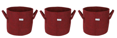 400 GSM Geotextile Fabric Growbags- Maroon, Pack of 3 - Utkarsh Agrochem Pvt ltd. 