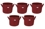 400 GSM Geo Textile Fabric Growbags- Maroon, Pack of 5 - Utkarsh Agrochem Pvt ltd. 
