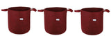 400 GSM Geotextile Fabric Growbags- Maroon, Pack of 3 - Utkarsh Agrochem Pvt ltd. 