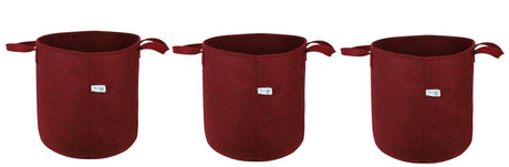 400 GSM Geotextile Fabric Growbags- Maroon, Pack of 3 - Utkarsh Agrochem Pvt ltd. 