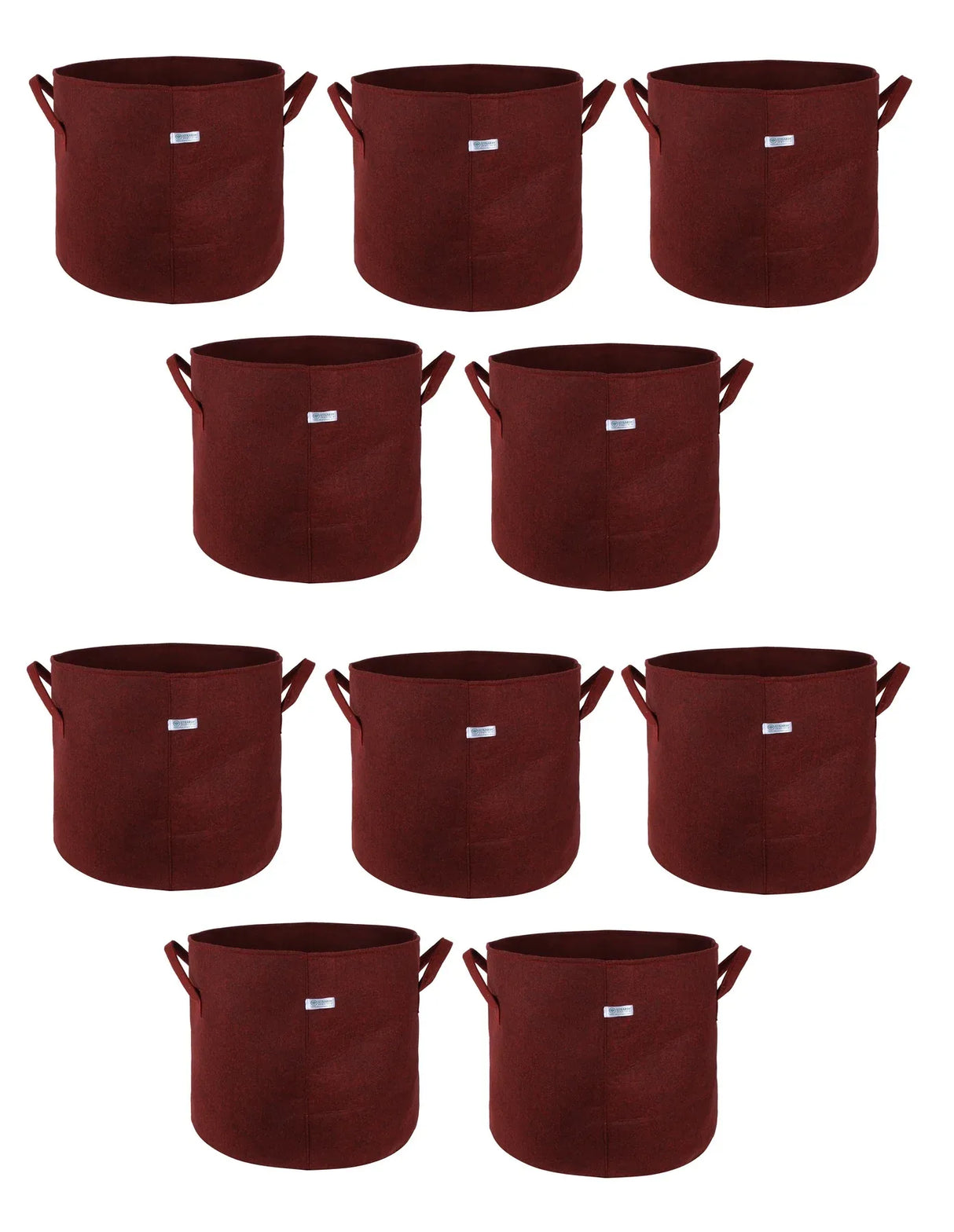 400 GSM Geo Textile Fabric Growbags- Maroon, Pack of 10 - Utkarsh Agrochem Pvt ltd. 