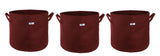 400 GSM Geotextile Fabric Growbags- Maroon, Pack of 3 - Utkarsh Agrochem Pvt ltd. 