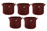 400 GSM Geo Textile Fabric Growbags- Maroon, Pack of 5 - Utkarsh Agrochem Pvt ltd. 