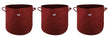 400 GSM Geotextile Fabric Growbags- Maroon, Pack of 3 - Utkarsh Agrochem Pvt ltd. 