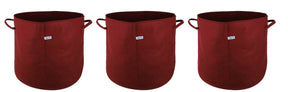 400 GSM Geotextile Fabric Growbags- Maroon, Pack of 3 - Utkarsh Agrochem Pvt ltd. 