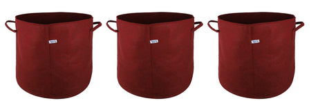 400 GSM Geotextile Fabric Growbags- Maroon, Pack of 3 - Utkarsh Agrochem Pvt ltd. 