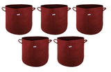 400 GSM Geo Textile Fabric Growbags- Maroon, Pack of 5 - Utkarsh Agrochem Pvt ltd. 