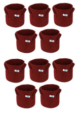 400 GSM Geo Textile Fabric Growbags- Maroon, Pack of 10 - Utkarsh Agrochem Pvt ltd. 