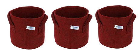 400 GSM Geotextile Fabric Growbags- Maroon, Pack of 3 - Utkarsh Agrochem Pvt ltd. 