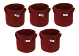 400 GSM Geo Textile Fabric Growbags- Maroon, Pack of 5 - Utkarsh Agrochem Pvt ltd. 