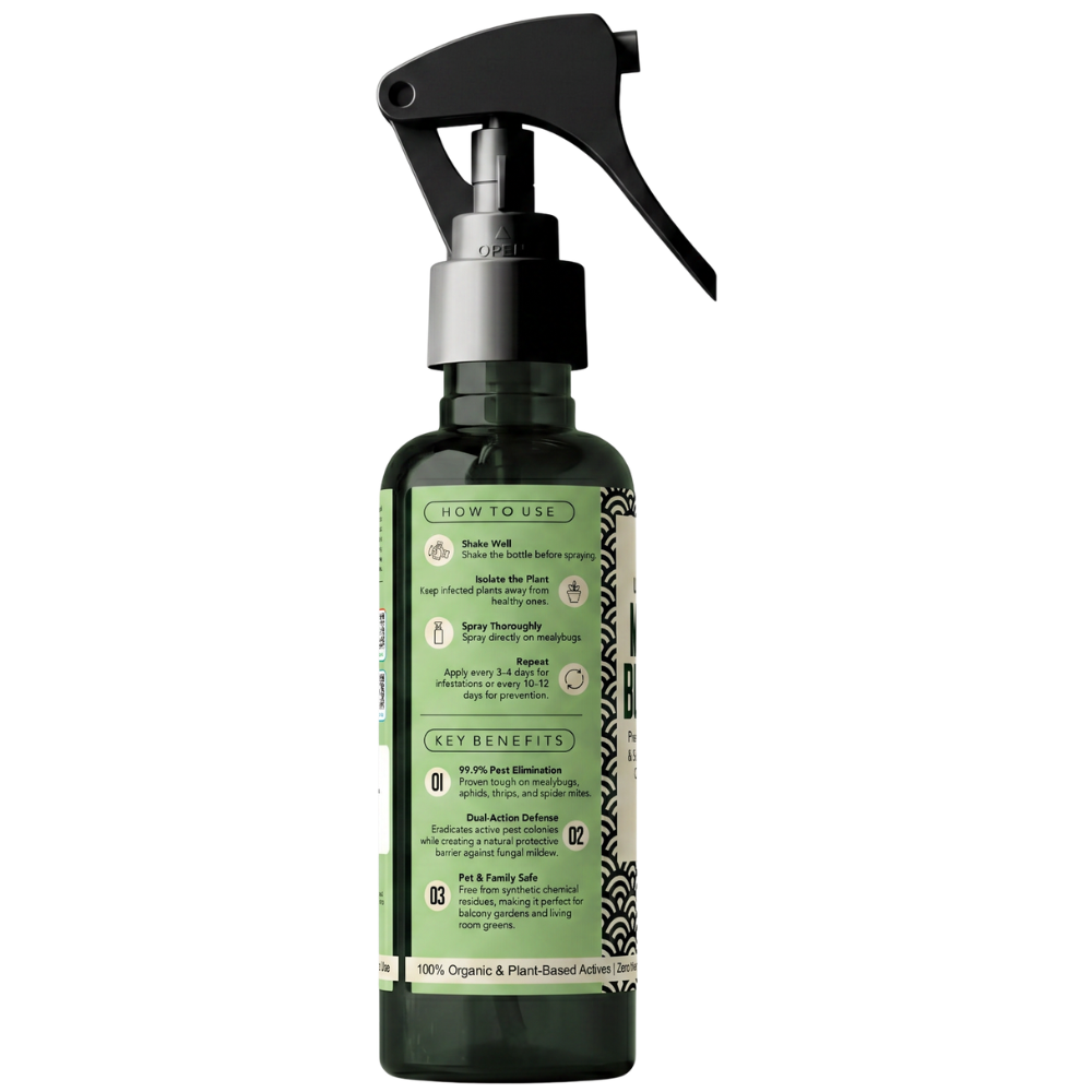 Mealy Bug Fix Spray for Plants | Organic Ready-to-Use Pest Control for Mealybugs, Aphids & Spider Mites | Pet Safe Plant Protection for Indoor Plants, Balcony & Home Garden