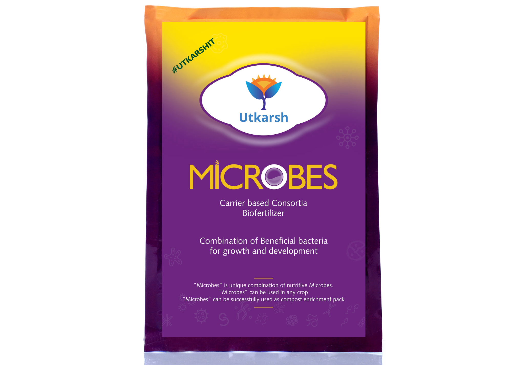 Utkarsh Microbes (Carrier Based Consortia Biofertilizer - Azotobacter, Acetobacter, Rhizobium, Phosphorus Solubilizing Bacteria PSB, Potassium Mobilizing Bacteria KMB) Bio Fertilizer, 25 Kg Pack