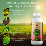 Microbes-DG (Combination of Beneficial Microbes) Bio Fertilizer for Natural NPK, Reduce pH & EC in Soil, Robust Plant Growth & Health, Cost-Effective & Ecofriendly - Utkarsh Agrochem Pvt ltd. 