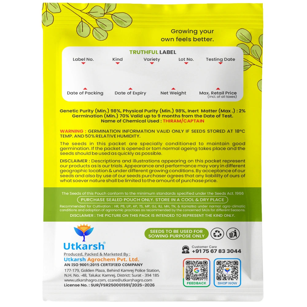 Microgreen Seeds Combo Pack 300 gm | 12 Varieties x 25 gm Each | High Germination, Non-GMO & Untreated Seeds | Easy to Grow at Home | Growing Instructions Included