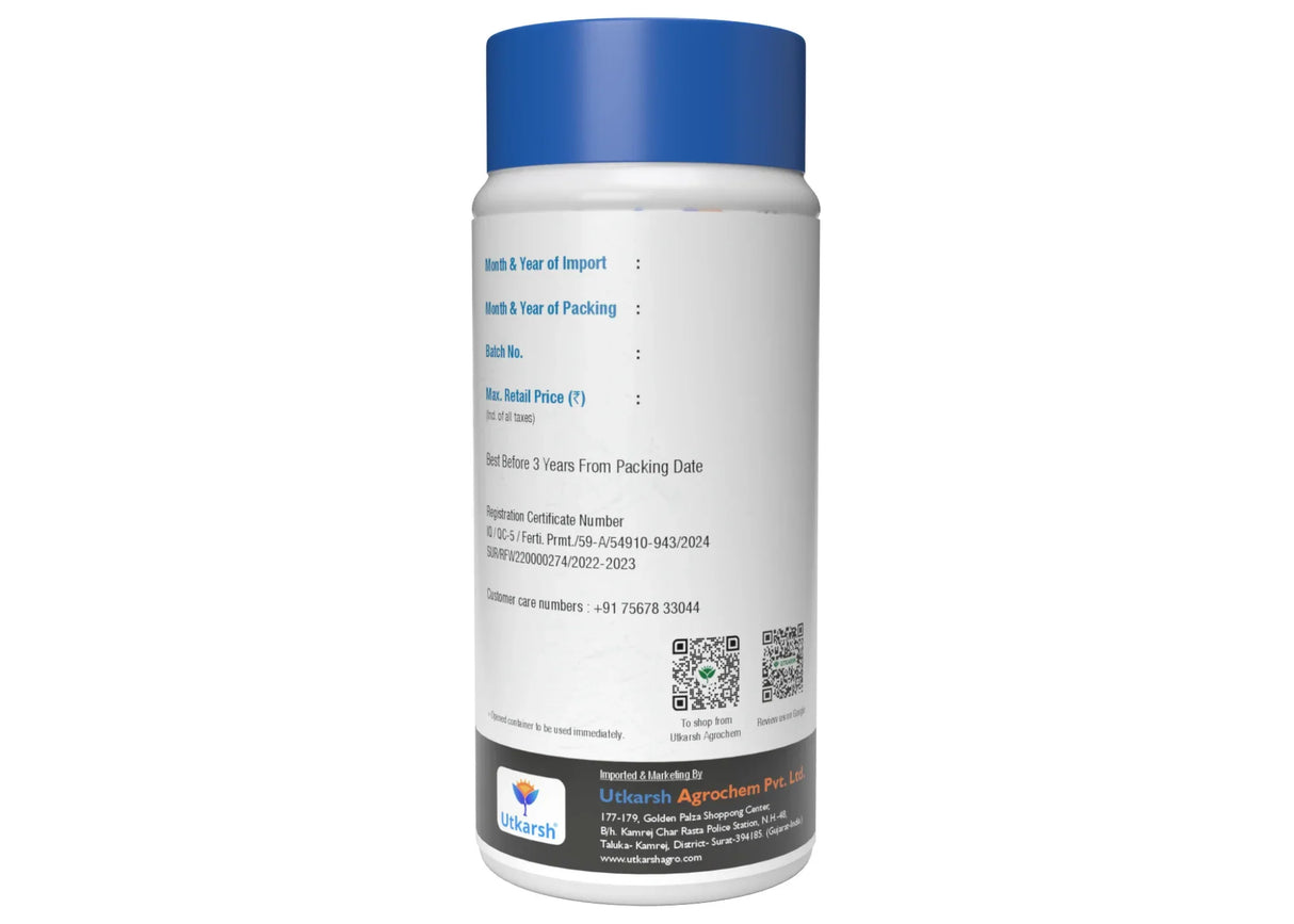 Ammonium Molybdate - Mo 52% Micronutrient, 100% Water Soluble Fertilizers for Plants Growth, Essential for Nitrogen Fixation, Corrects Molybdenum Deficiency | Molyb-N - Utkarsh Agrochem Pvt ltd. 
