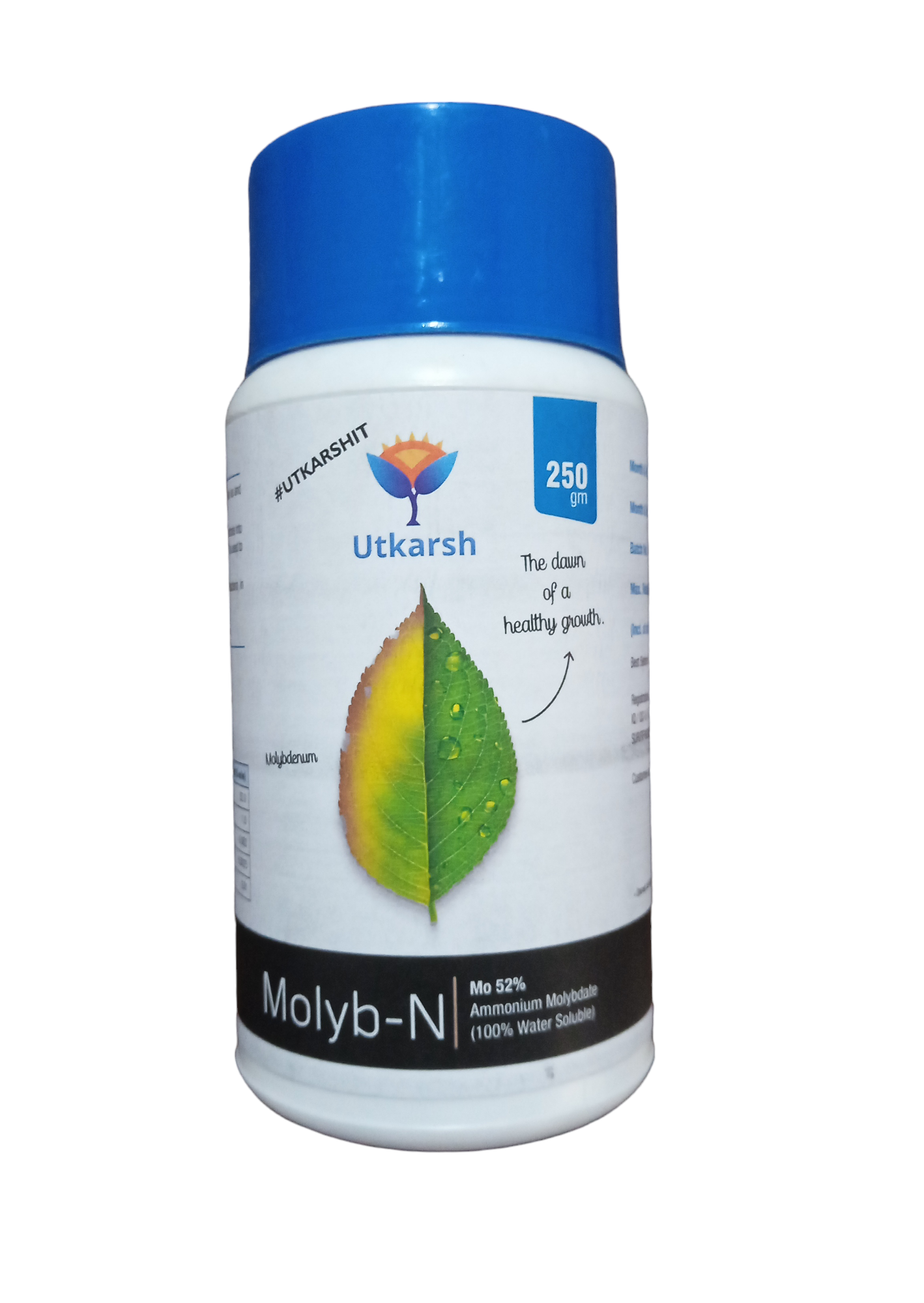 Utkarsh Molyb-N (Mo 52% Ammonium Molybdate) (100% Water Soluble Fertilizer) (250 gm; Pack of 1)