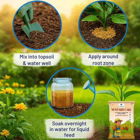 Utkarsh Mustard Cake Powder for Healthy Plants Growth, 100% Pure Organic Sarson Khali, Plant Food for Stronger Roots, Bigger Blooms, Healthier Harvests - Utkarsh Agrochem Pvt ltd. 