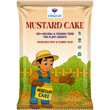 Utkarsh Mustard Cake Powder for Healthy Plants Growth, 100% Pure Organic Sarson Khali, Plant Food for Stronger Roots, Bigger Blooms, Healthier Harvests - Utkarsh Agrochem Pvt ltd. 