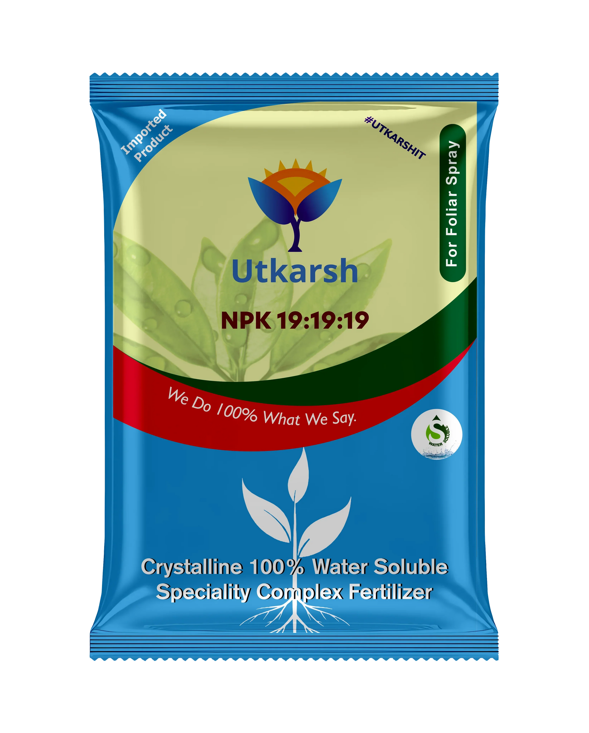 NPK 19 19 19 Fertilizer for Plants Growth | 100% Water Soluble | Complete Plant Food for Home Garden, Boosts Plant Health and Flowering - Utkarsh Agrochem Pvt ltd. 
