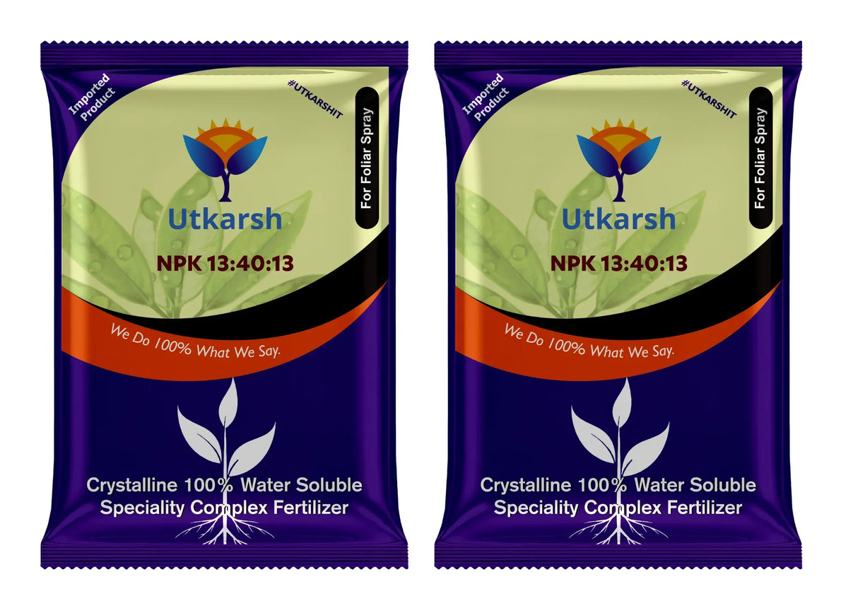 NPK 13 40 13 Fertilizers for Plants | 100% Water Soluble Powder | Complete Plant Food and Nutrition for Healthy Home Garden, Growth Boost for Fruits and Flowers - Utkarsh Agrochem Pvt ltd. 