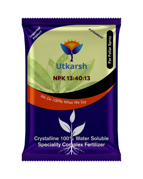 NPK 13 40 13 Fertilizers for Plants | 100% Water Soluble Powder | Complete Plant Food and Nutrition for Healthy Home Garden, Growth Boost for Fruits and Flowers - Utkarsh Agrochem Pvt ltd. 