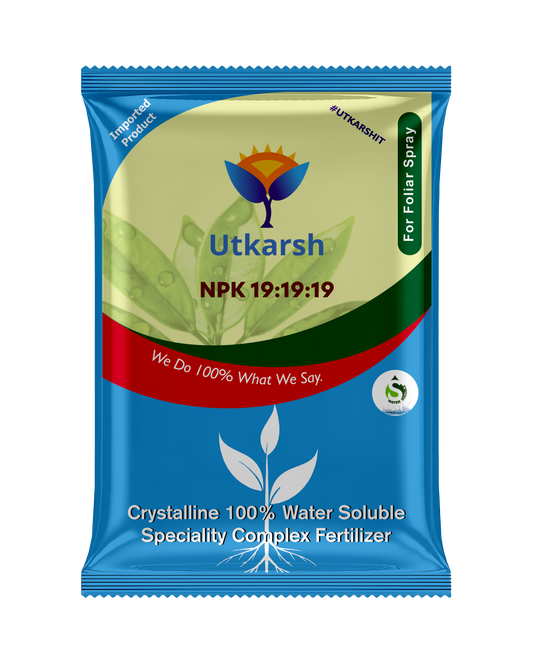 NPK (19:19:19) (Speciality Crystalline 100% Water Soluble Complex Fertilizer, Drip Irrigation) Enhances Vegetative Growth, Healthy Green Plants/Home Garden