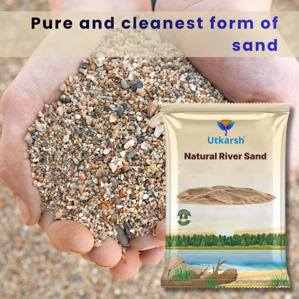 Natural River Sand (Aquarium Sand & Substrate Pure Organic Plants Soil Mix Additive)