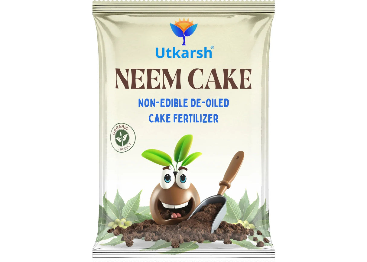 Neem Cake Powder for Plants, Organic Neem Khali Fertilizer for Home Garden, Manure for Flowers, Vegetables & Lawn - Utkarsh Agrochem Pvt ltd. 