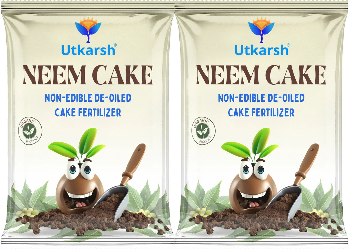 Neem Cake Powder for Plants, Organic Neem Khali Fertilizer for Home Garden, Manure for Flowers, Vegetables & Lawn - Utkarsh Agrochem Pvt ltd. 