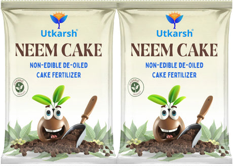 Neem Cake Powder for Plants, Organic Neem Khali Fertilizer for Home Garden, Manure for Flowers, Vegetables & Lawn - Utkarsh Agrochem Pvt ltd. 